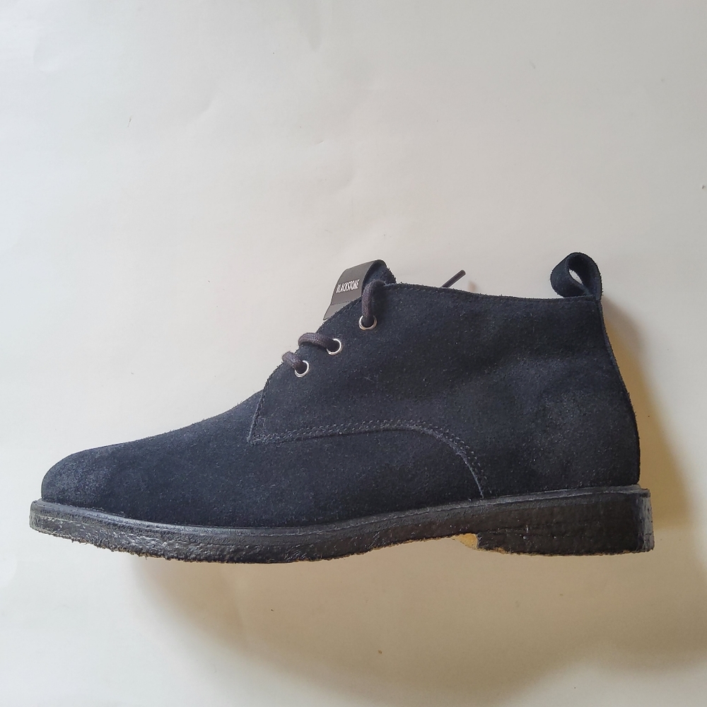 Blackstone Men's Suede Chukka Ankle Boots Size 9.5 Black New